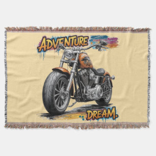 Avontuur Droomrit – Vintage Chopper Motorfiets Deken
