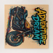 Avontuur Droomrit / Vintage Chopper Motorfiets Legpuzzel (Horizontaal)