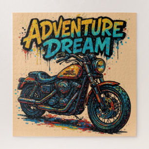 Avontuur Droomrit / Vintage Chopper Motorfiets Legpuzzel