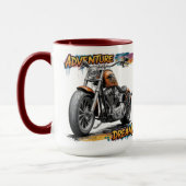 Avontuur Droomrit – Vintage Chopper Motorfiets Mok (Links)