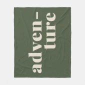 avontuur | Eenvoudig Inspirerend prijsopgave groen Fleece Deken (Voorkant)