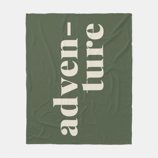 avontuur | Eenvoudig Inspirerend prijsopgave groen Fleece Deken (Voorkant)