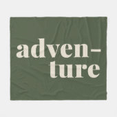 avontuur | Eenvoudig Inspirerend prijsopgave groen Fleece Deken (Voorkant (Horizontaal))