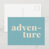 avontuur | Eenvoudig Inspirerend reisprijsopgave b Briefkaart (Voorkant / Achterkant)