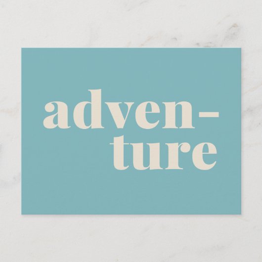 avontuur | Eenvoudig Inspirerend reisprijsopgave b Briefkaart (Voorkant)