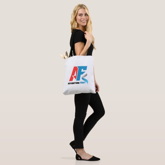Avontuur eerst tote bag (Op model)