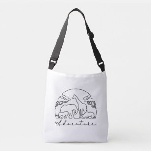 Avontuur en safari in Afrika Crossbody Tas