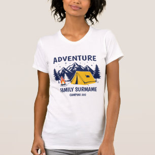 Avontuur Familie Kampeer Reünie Berg T-shirt