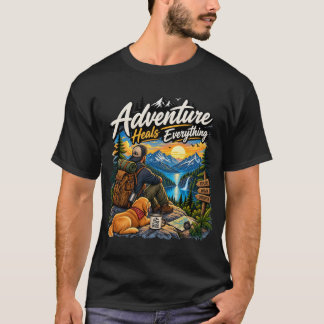 Avontuur geneest alles! Een gewaagde retro outdoor T-shirt