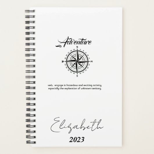 Avontuur gepersonaliseerd, aangepast jaar planner (Voorkant)