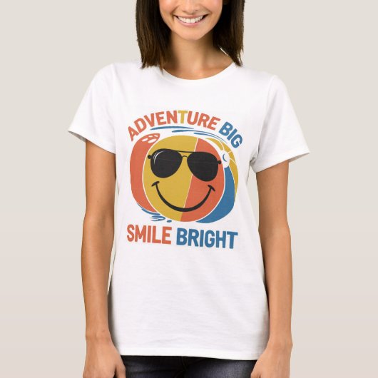 Avontuur groot, glimlach helder t-shirt (Voorkant)