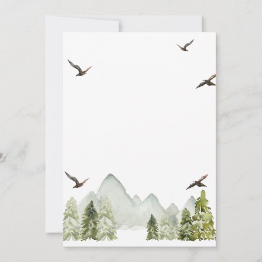 Avontuur Hij of zij Gender Reveal Forest Kaart (Achterkant)