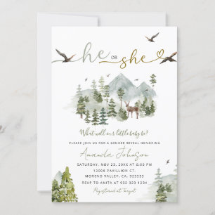 Avontuur Hij of zij Gender Reveal Forest Kaart