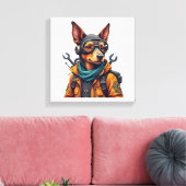 Avontuur Hond Canvas Afdruk (Insitu (Woonkamer))