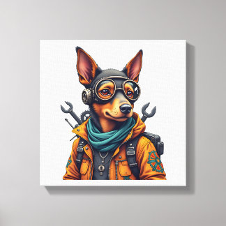 Avontuur Hond Canvas Afdruk