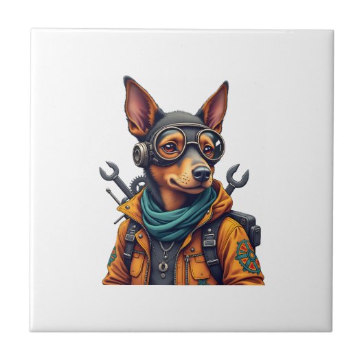 Avontuur Hond   Tegeltje (Voorkant)