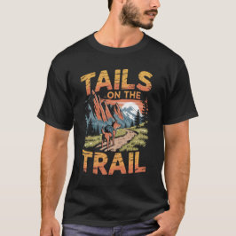Avontuur Hond Wandelstaarten op het Trail Berg T-shirt