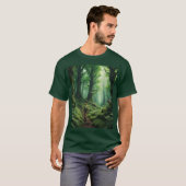 Avontuur in een diep groen bos t-shirt (Voorkant volledig)