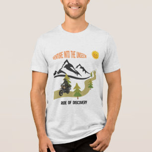 Avontuur in het ongeziene motorfiets buitenavontuu Tri-Blend shirt