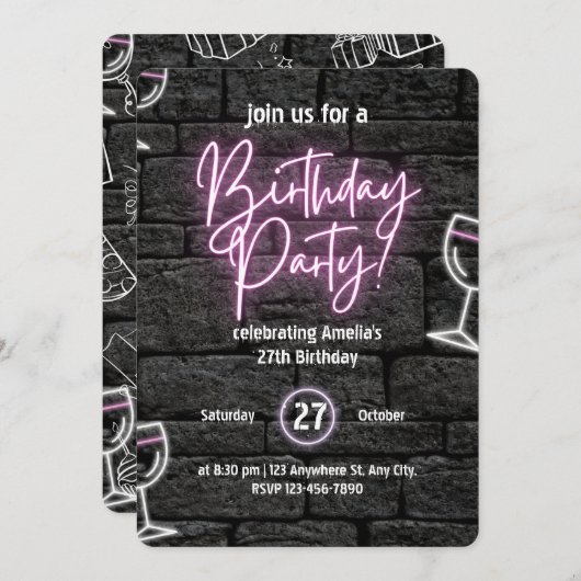 Avontuur in het verschiet: verjaardagskaart met re kaart (Voorkant / Achterkant)