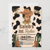 Avontuur in het Westen Wild 1 ONE 1st Rodeo Party Kaart (Voorkant)