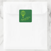 Avontuur is daar 2 vierkante sticker (Tas)