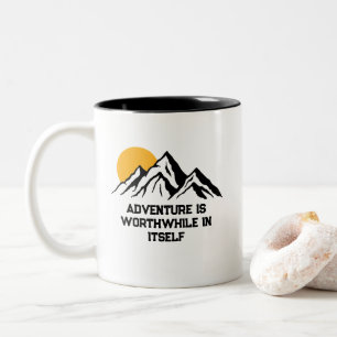 Avontuur is de moeite waard Mountain Wilderness Tweekleurige Koffiemok