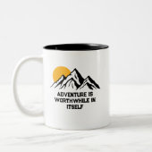 Avontuur is de moeite waard Mountain Wilderness Tweekleurige Koffiemok (Links)