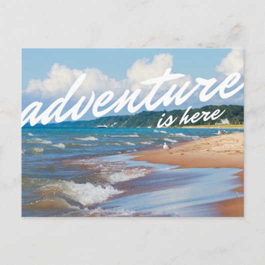 Avontuur is hier - Up North Michigan Briefkaart (Voorkant)