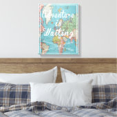Avontuur is Waiting Wereldkaart Canvas (Insitu (Slaapkamer))