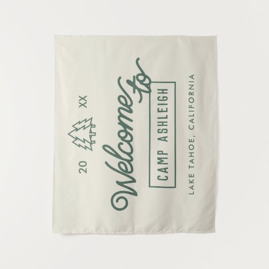 Avontuur Kamp Verlovingsfeest Tapijt Wandkleed (Voorkant)