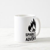 Avontuur Kampvuur Brandhout Vlam Buitenshuis Graph Koffiemok (Voorkant rechts)