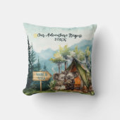 Avontuur Kerst Koppel Pasgetrouwd Personaliseren Kussen (Voorkant)