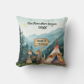 Avontuur Kerst Koppel Pasgetrouwd Persoonlijk Kussen (Voorkant)