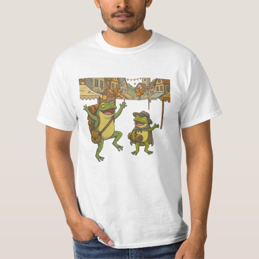 avontuur kikkers kort verhaal t-shirt (Voorkant)