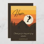 Avontuur klimmen berg zonsondergang dank u kaart (Voorkant / Achterkant)