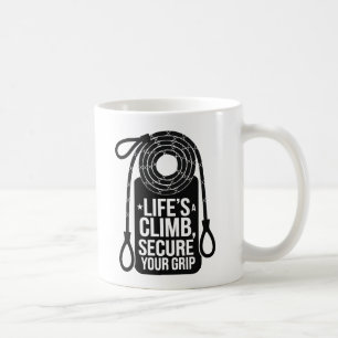Avontuur Klimmen Quote Bold Rope Typografie Koffiemok