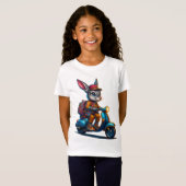 Avontuur Konijn Meisje T-Shirt (Voorkant volledig)