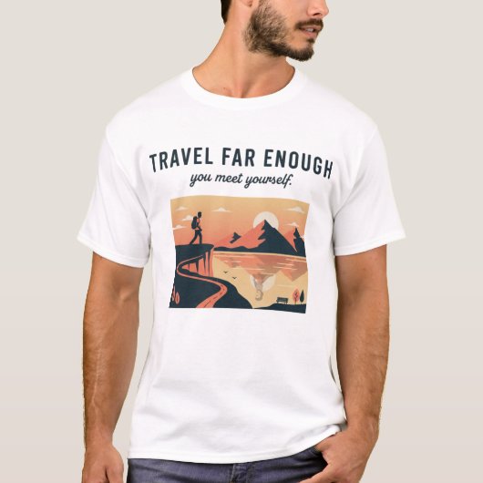 Avontuur Landschapsillustratie T-shirt (Voorkant)
