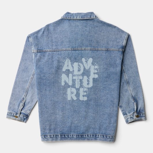 AVONTUUR Lettering Denim Jacket (Achterkant)
