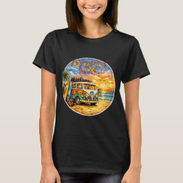 Avontuur Leven Retro Hippie Strand Zonsondergang G T-shirt