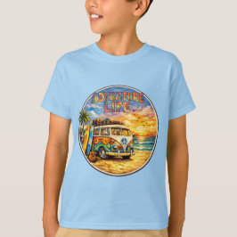 Avontuur Leven Retro Hippie Strand Zonsondergang G T-shirt