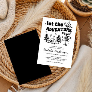 Avontuur Little Camper Doodle jongen baby shower Kaart