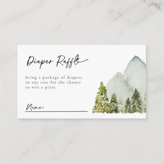 Avontuur Luier Raffle Kaart (Voorkant)