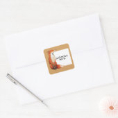 avontuur meer vos vierkante sticker (Envelop)