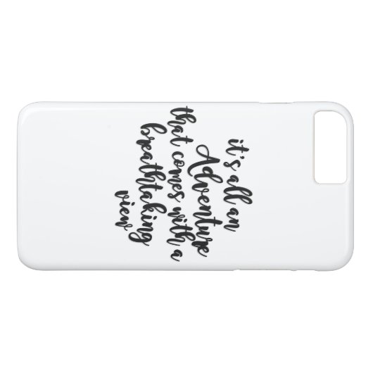 avontuur met adembenemend uitzicht zwart wit Case-Mate iPhone case (Achterkant (Horizontaal))