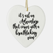 avontuur met adembenemend uitzicht zwart wit keramisch ornament (Rechts)