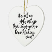 avontuur met adembenemend uitzicht zwart wit keramisch ornament (Links)