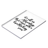 avontuur met adembenemend uitzicht zwart wit notitieboek (Linkerzijde)