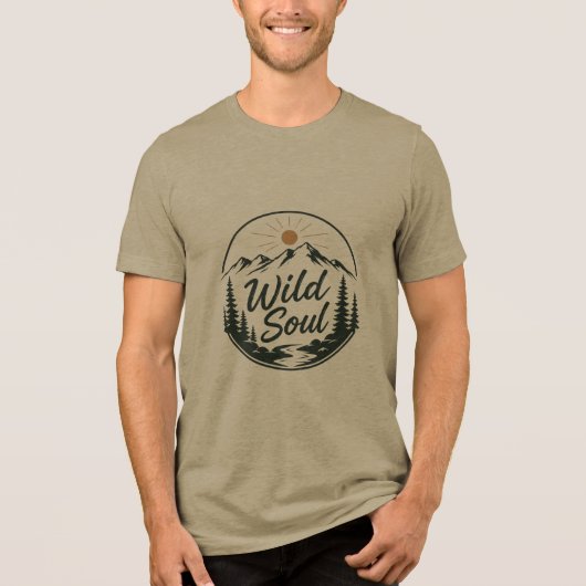 Avontuur met Wilde Ziel Tri-Blend Shirt (Voorkant)